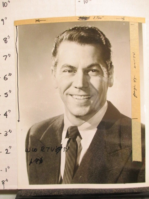 ABC TV show photo 1950s OSS O.S.S Ron Randall WWII CIA smiling tape