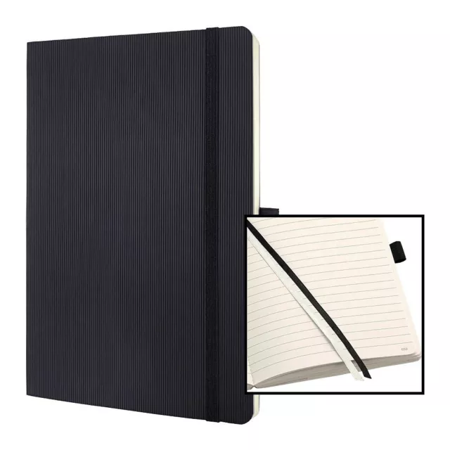 SIGEL Notizbuch Conceptum® ca. DIN A5 liniert, schwarz Softcover 194 Seiten