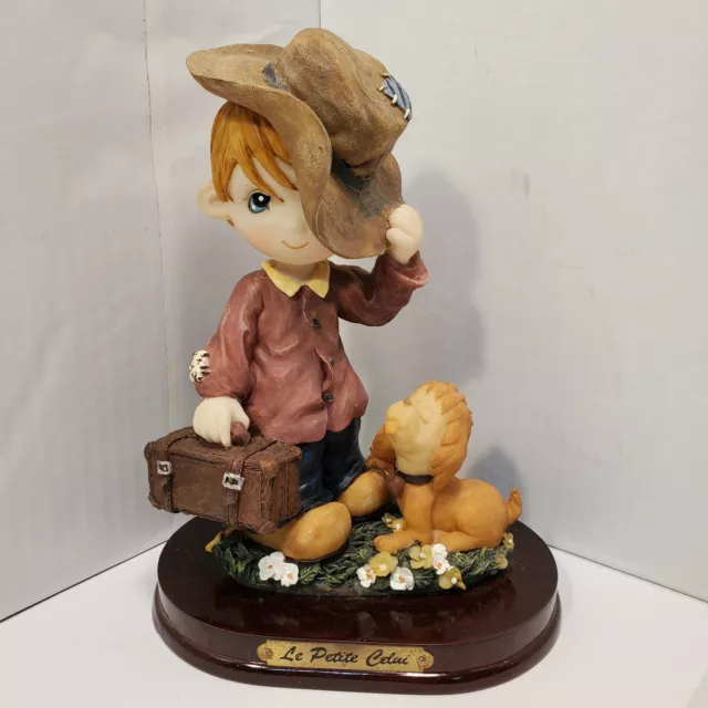 Large Belle and Benny Figure Cowboy Luggage Puppy Dog Turtle King Statue Wood