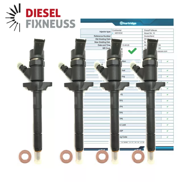 4x Opel Renault Nissan Einspritzdüse Injektor 0445110141 166001387R