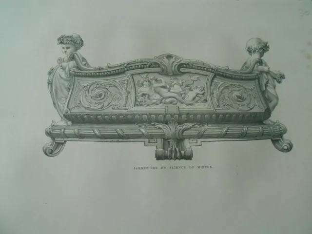 Gazette Beaux Arts 1870 Old Print Minton Facience Gardener