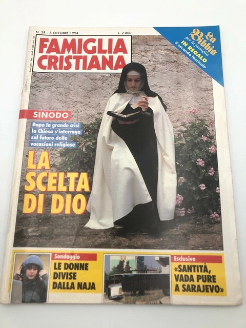 FAMIGLIA CRISTIANA N. 39 anno 1994 le vocazioni religiose la scelta di ...