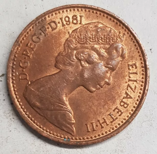 Old Coin 1981 Halfpenny British 2