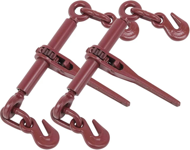 (2 Pack) Ratchet Chain Binder 1/4" - 5/16" Chain Binders Tie Dow