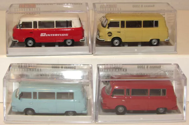 Brekina Konvolut • IFA Barkas B 1000 • DDR Kleinbusse Interflug • H0 1:87