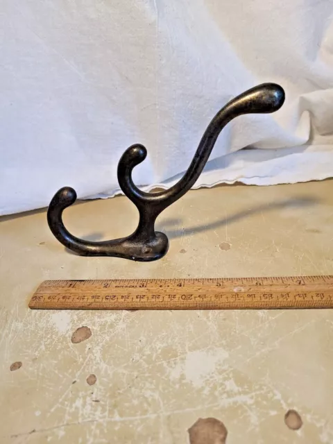 Victorian 3 Hook Coat, hat & Scarf Hook  Very Plain