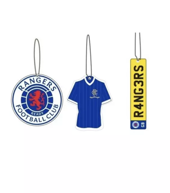 official Glasgow Rangers FC 3x pack air freshener merchandise gift car brand new