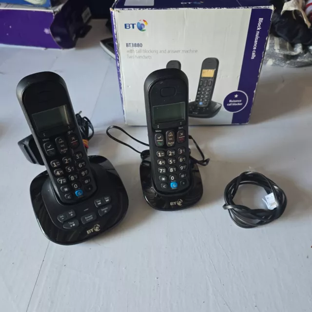 BT 3880 Twin Cordless Home Telephone Nuisance Call Blocker and Answer Machine