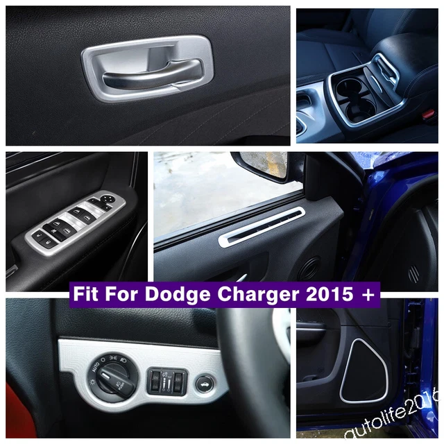 Matte Accessories Audio Door Speaker / Air Vent Trim For Dodge Charger 2015-2021
