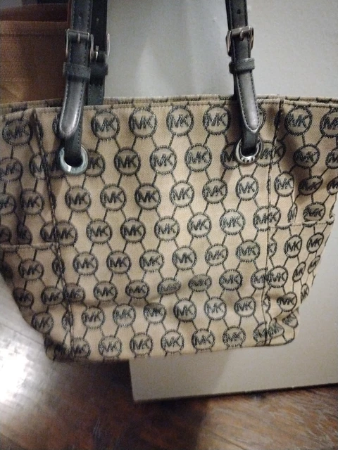 Michael Kors  Medium Brown and Gray Signature Satchel