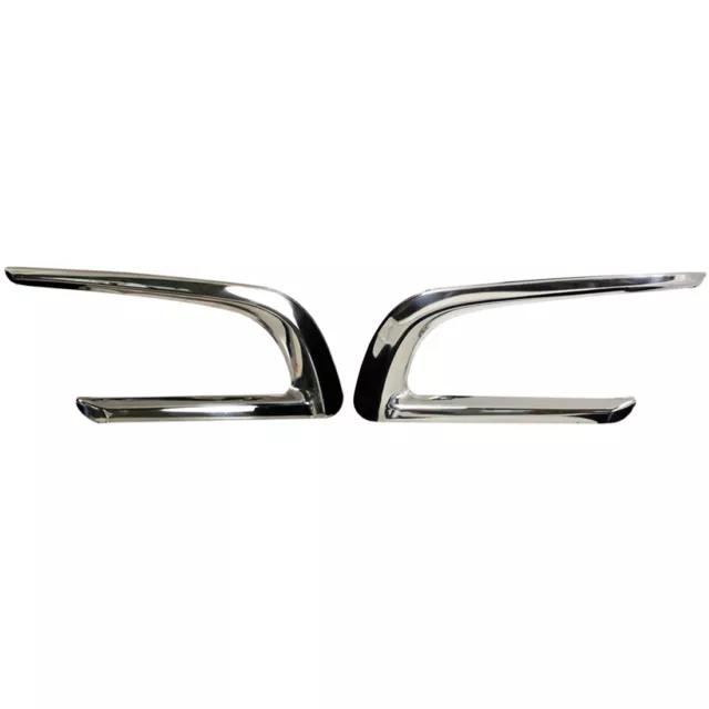 2x Mirror Stainless Steel Upper Garnish Air Grille Trim for SCANIA R 2010/16