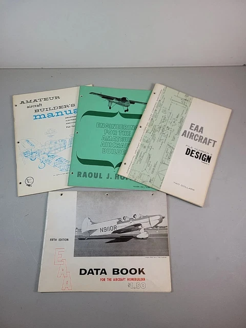 EAA Aircraft Builders Data Design BOOKS/MANUALS LOT OF 4