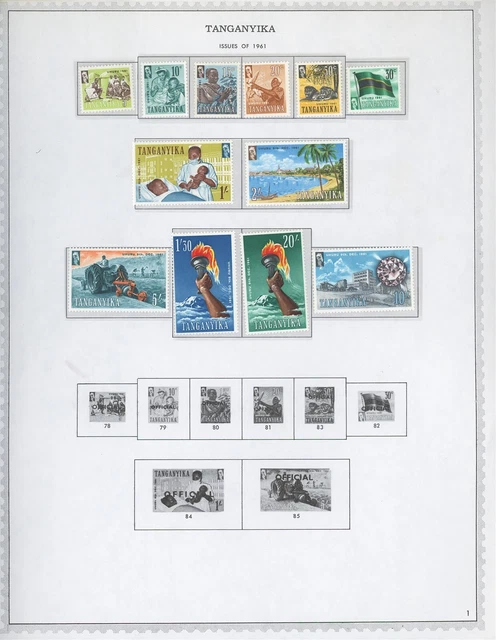 TANGANYIKA Album Page Lot #141 - SEE SCAN - $$$