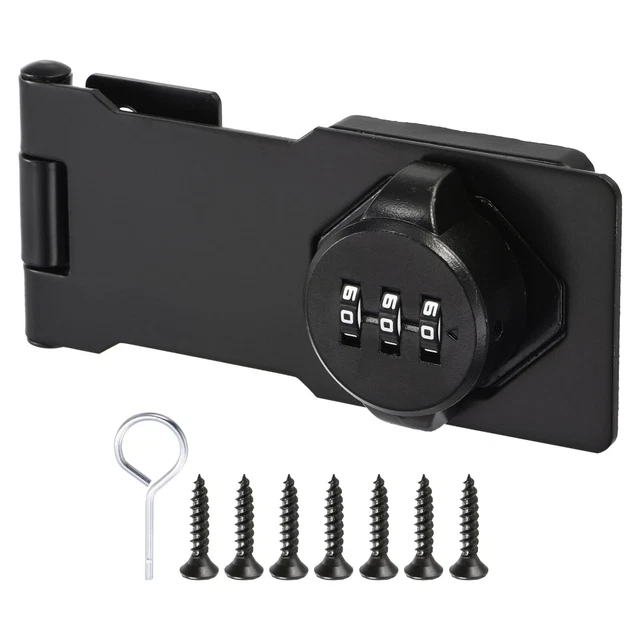 Cabinet Password Lock Rotary Hasp Locks Door Security Latch Lock Slide Latch