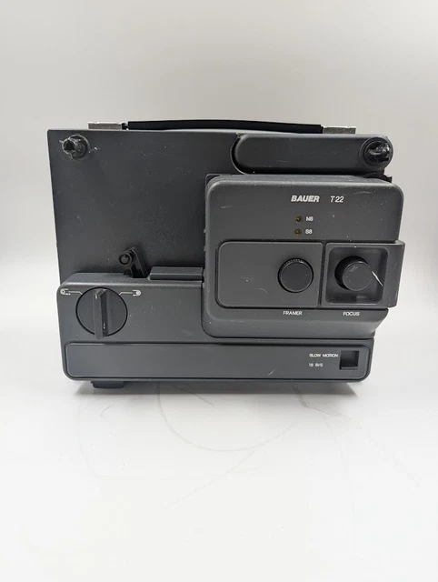Projecteur Bauer T16 Sound – Vintage Avec Boîte Et Notice – Écran De Projection + Table Inclus