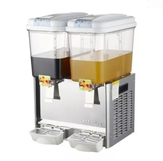 Commercial 18L*2 Tank Frozen Hot Cold Drink Beverage Milk Juice Dispenser rs