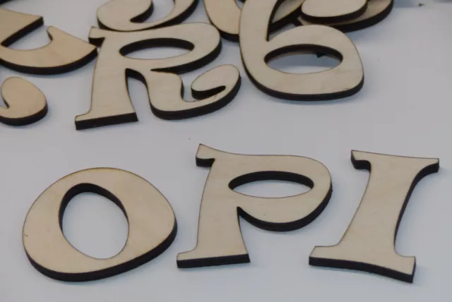 Buchstaben und Zahlen einzeln Basteln Deko Alphabet Höhe ca 90 mm Holz II