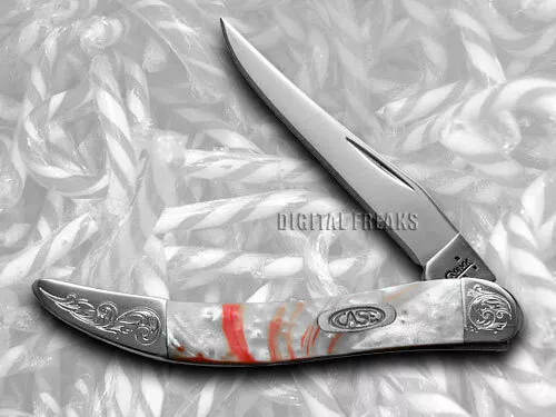 Case xx Toothpick Knife Peppermint Corelon Engraved Bolster 910096PM/E 2