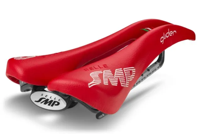 Selle SMP Glider Pro Saddle with Carbon Rails, Red