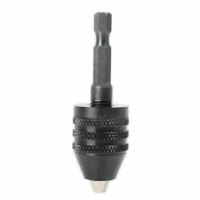 0.3- 6.5mm Keyless Drill Bit Chuck Adapter Converter Hex Shank For Impact Driver