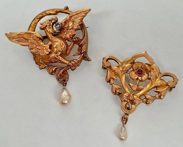 Lot De 14 Broches Anciennes Et Vintage Différentes - Bijoux Occasion - À Nettoyer