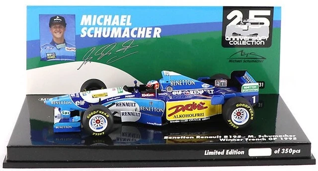 Miniature 1:43 Minichamps - Schumacher Benetton B195 GP France 1995 N°17 (rare)