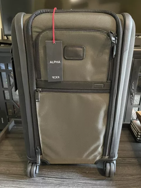 Tumi Alpha 3 – International Dual Access 4 Wheeled Carry-On - 117160 9194  Olive