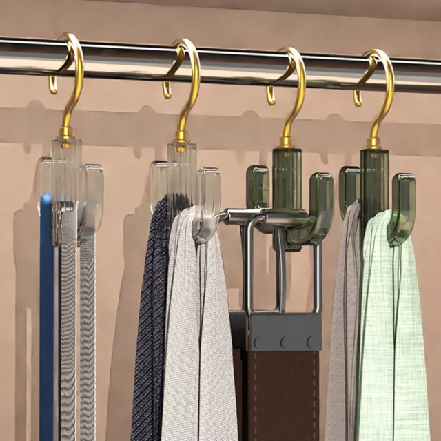 2pcs Cactus Belt Hanger Scarf Tie Rack Closet Organizer 360° Rotating Hook-CY