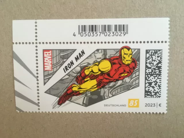 Germany 2023 Iron Man Marvel Comic cartoon Hero Post stamp +one on the envelope