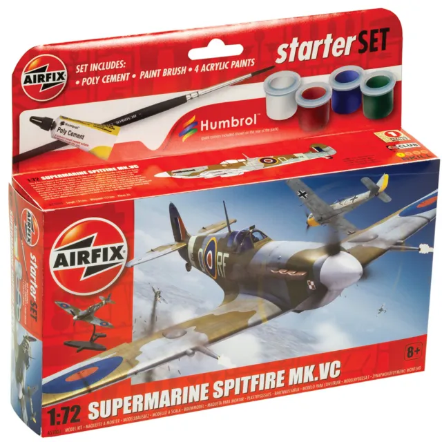 Airfix 1/72 Supermarine Spitfire Mk.Vc Model Kit Starter Set