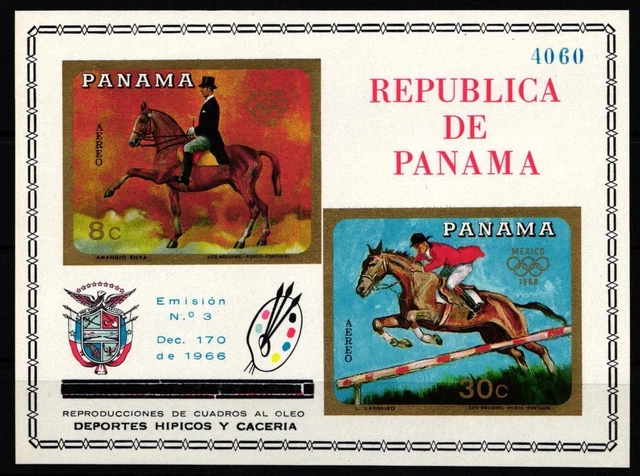 Panama Block 101 postfrisch Olympische Spiele 1968 Mexico #KO132