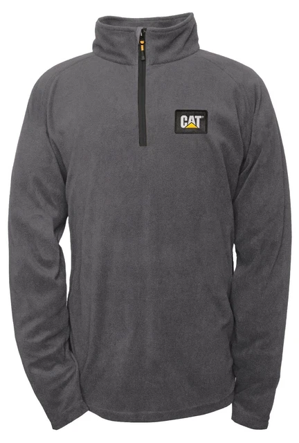 Caterpillar CAT Concord Mens dark shadow grey polyester quarter zip work fleece