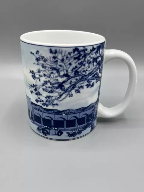 Minh Long Porcelain Blue Coffee Mug Ben Thanh Market Vietnam 12 Oz.