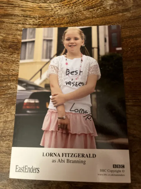 BBC EastEnders Abi Brainning Lorna Fitzgerald  Hand Signed Cast Card Autograph