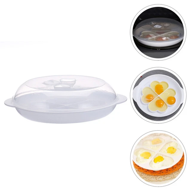 Horno microondas vapor en forma de corazón molde amor huevo cazador furtivo bandeja de cocina