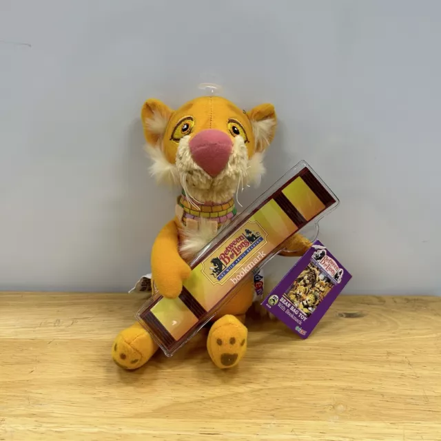 Between The Lions Plush Bookmark Cleo Bean Bag Toy Lion 1999 NWT Vintage