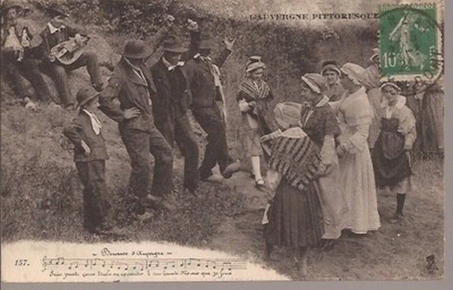Cpa Scenes.l Picturesque Auvergne .La Bourree D Auvergne. Written In 1924.Be.$