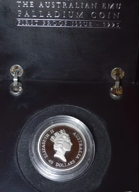 1 OUNCE PALLADIUM Pd EMU PROOF COIN OF 1995 - FIRST YEAR OF ISSUE FDC PROOF  $40