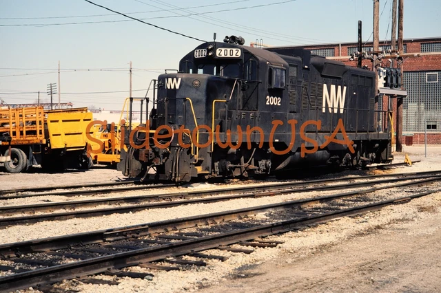 Vtg 1980's Original Photo Train Slide 2002 Engine Norfolk & Western NW X2O087