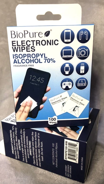 NEW X2 BioPure Electronic Cleaning Wipes Phone Tablet Laptop Smart Watch 200ct
