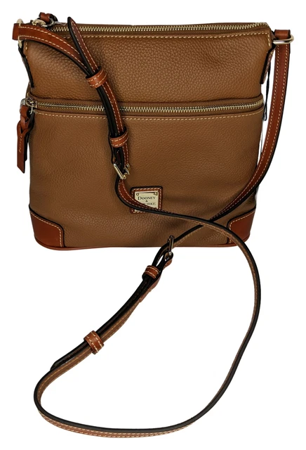 Dooney & Bourke Sz Medium Pebble Leather Crossbody Brown Handbag A260501