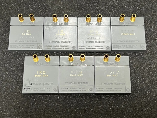 General Radio / IET Labs TYPE 1440 Stable Resistance Standard Set, Listed Below
