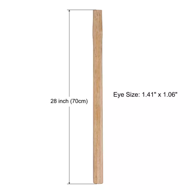 Wood Replacement Handle 70cm for Sledge Hammer Oval Eye Hardwood 2