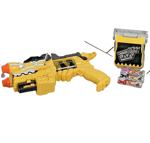Power Ranger Yellow Gun POWER RANGERS DINO Charge Yellow Morpher Gun Com Case 3 Chargers ...