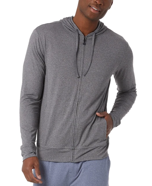 32 DEGREES 32 Degrees Mens Ultra Lux Zip Hoodie Dark Grey L MED GRAY Size LRG