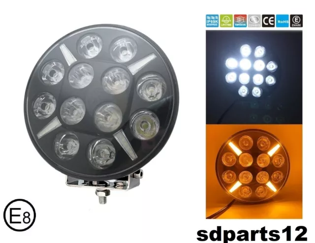 120W Farretto da Lavoro LED Bianco Arancio 12/24V Fuoristrada Camion Trattori
