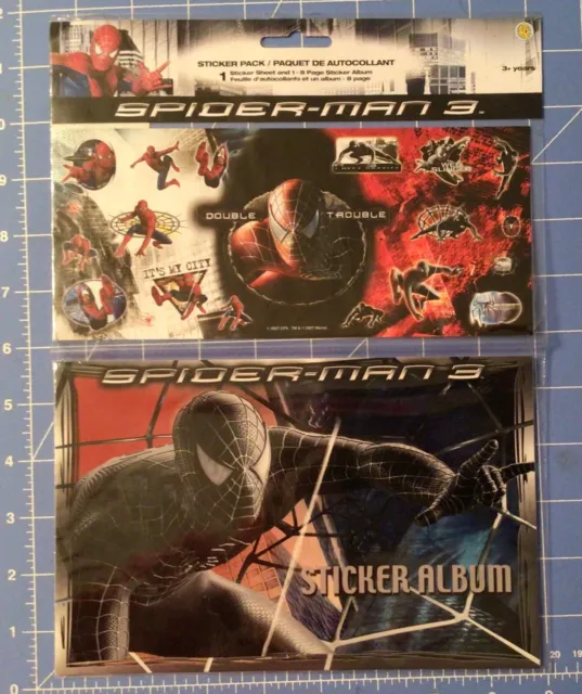 Spider-man 3 Movie Sticker Album  with Stickers 2007  Marvel Comics Brand NEW