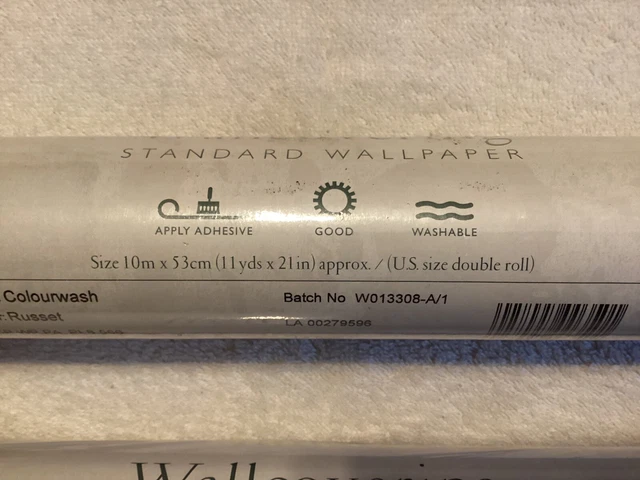 2 x Rollen Laura Ashley Colourwash Russet Tapete - Chargen-Nr. W013308-A/1 3