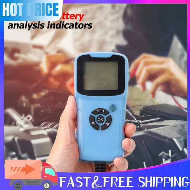 LCD Auto Battery Tester Shockproof Auto Circuit Tester Diagnostic Tool (Blue)