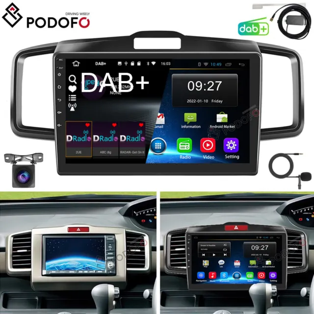DAB+ Android 13 Autoradio GPS Navi BT WIFI RDS +Kamera Für Honda Freed 2008-2015